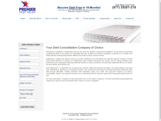 Premier Debt Relief Premier debt relief